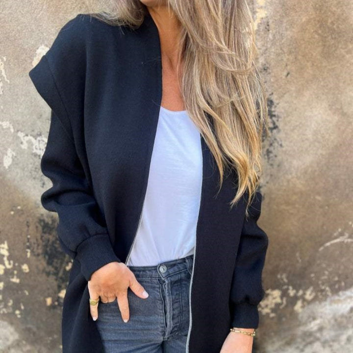 Fiona | Damen Cardigan Offen Langarm Kontrast Frühling