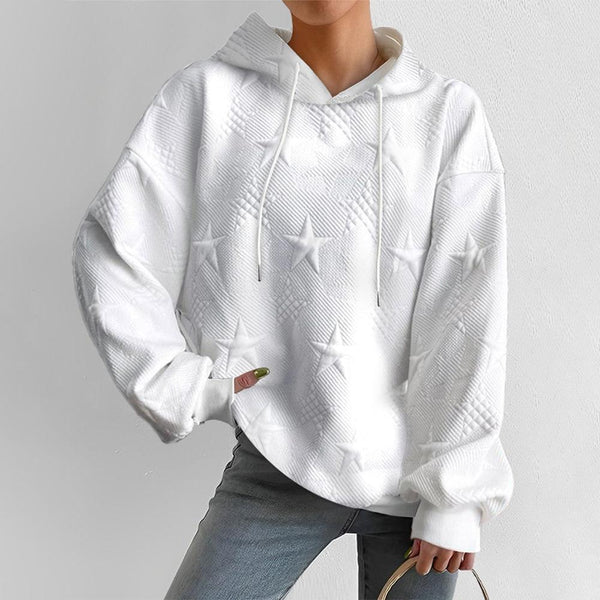 Jamaica | Damen Übergroß Hoodie Kapuzenpullover mit Sternen