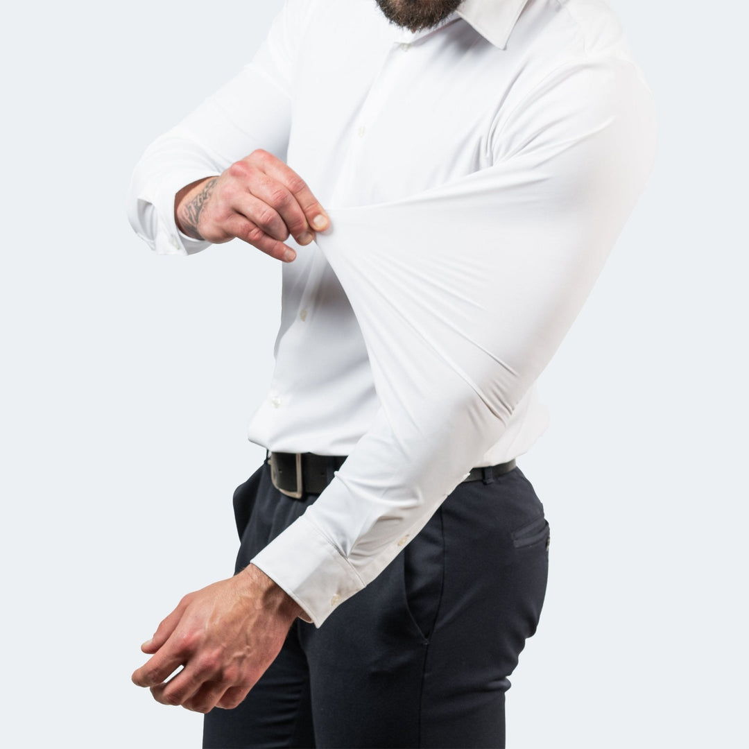 Zoren | Herren Businesshemd Slim Fit Stretch Langarm