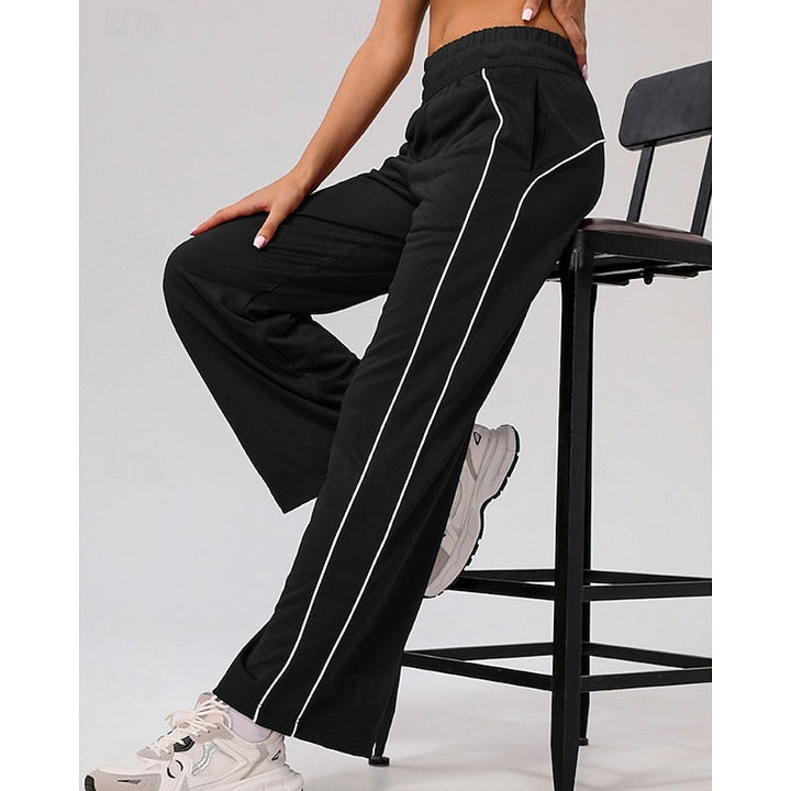 Svanhild | Damen Jogginghose Straight Leg mit Seitenstreifen - Burgundy - Image 11