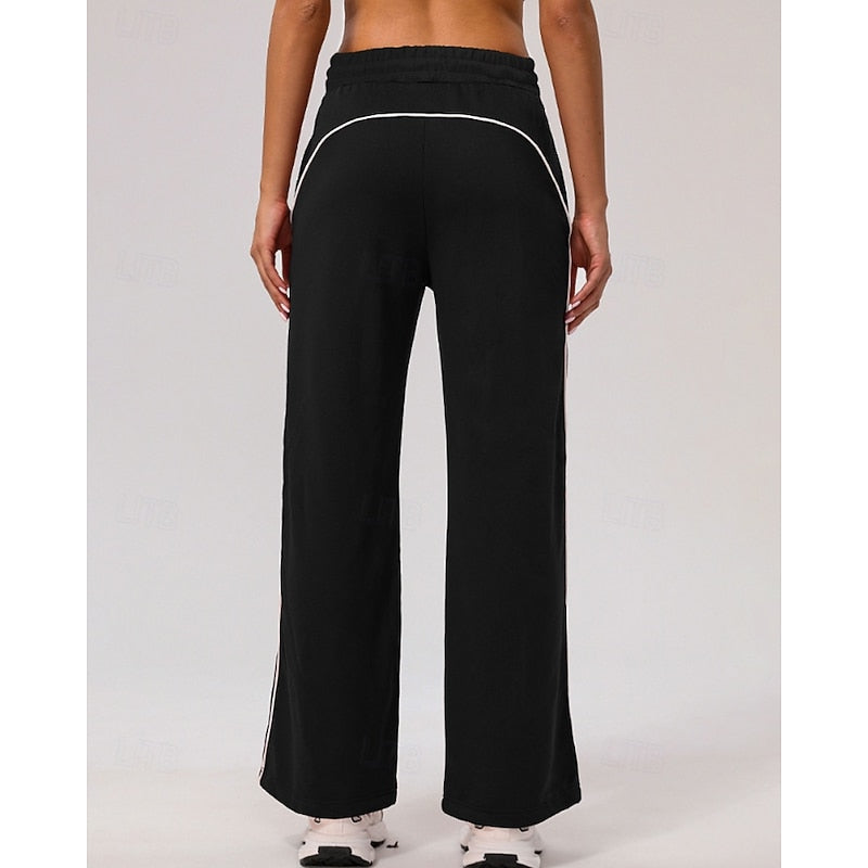 Svanhild | Damen Jogginghose Straight Leg mit Seitenstreifen - Burgundy - Image 12