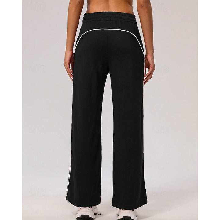 Svanhild | Damen Jogginghose Straight Leg mit Seitenstreifen - Burgundy - Image 12