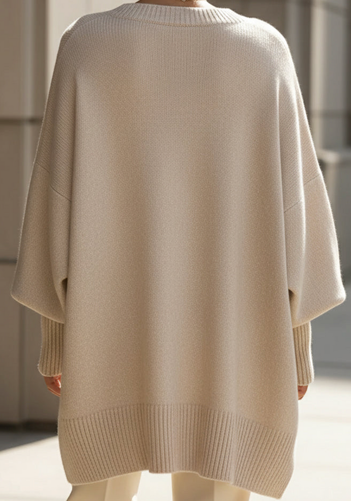 Svanhilde | Damen Oversized Strickpullover - Grey - Image 6