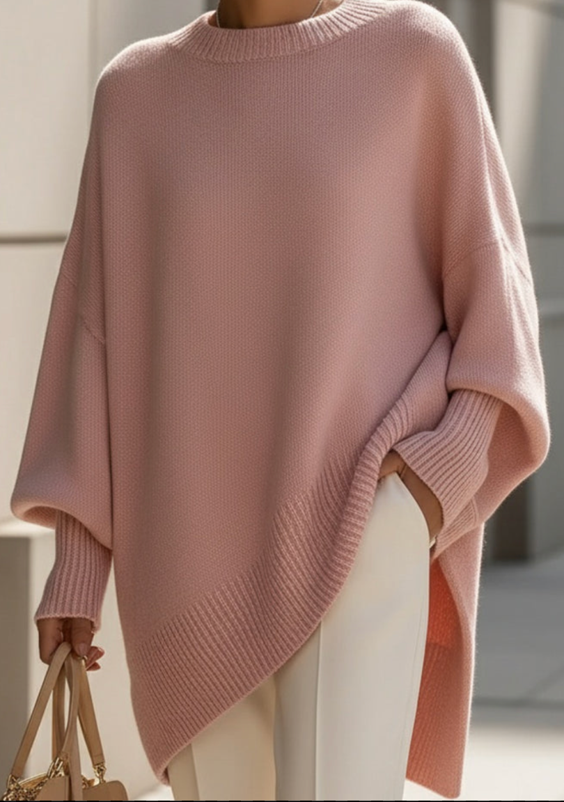 Svanhilde | Damen Oversized Strickpullover - Grey - Image 8
