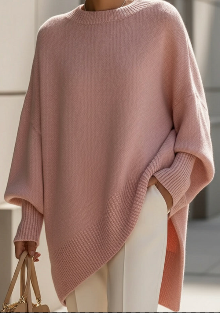 Svanhilde | Damen Oversized Strickpullover - Grey - Image 8