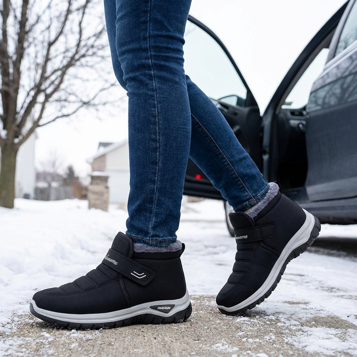 Svanhora | Damen Gefütterte Winterstiefel Knöchelhoch - Black - Image 2