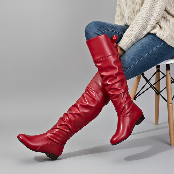 Svanhora | Damen Overknee Stiefel Kniehoch - Black - Image 2