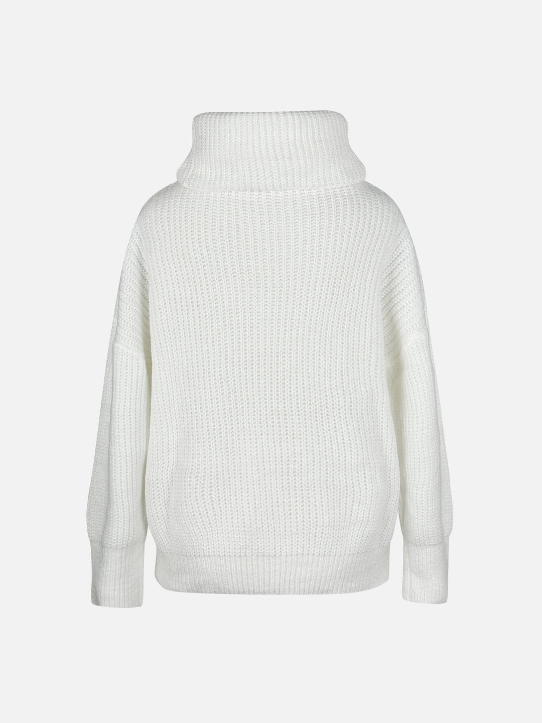 Svanhora | Damen Rollkragenpullover Oversize Strickpullover - White - Image 6