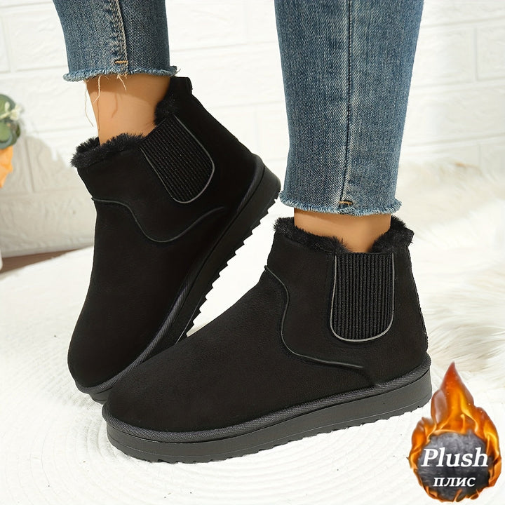 Sveldike | Damen Stiefeletten Schlupfstiefel Winter - Black - Image 1
