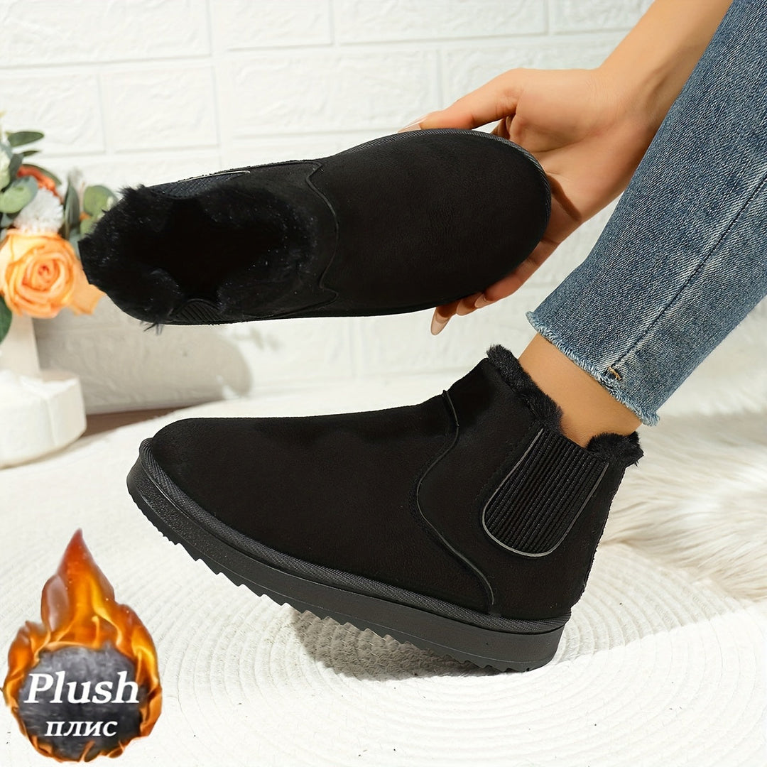 Sveldike | Damen Stiefeletten Schlupfstiefel Winter - Black - Image 5