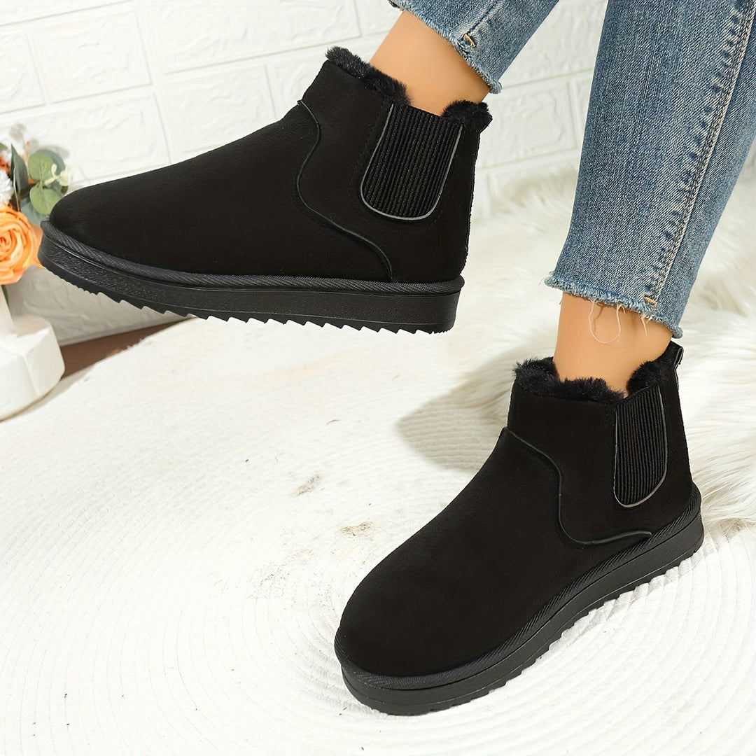Sveldike | Damen Stiefeletten Schlupfstiefel Winter - Black - Image 9