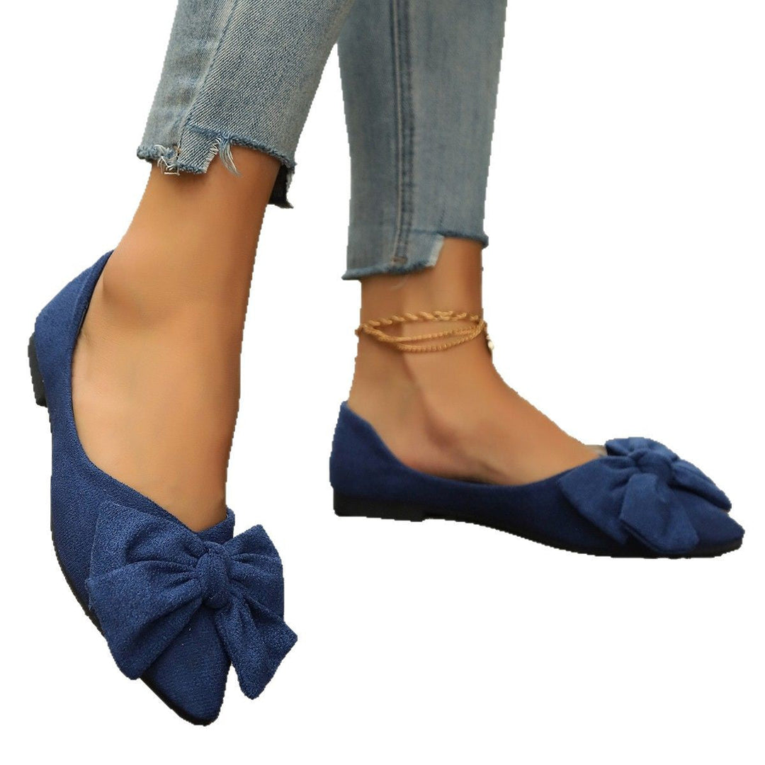 Sylvara | Damen Spitze Ballerinas mit Schleife - Orange - Image 5