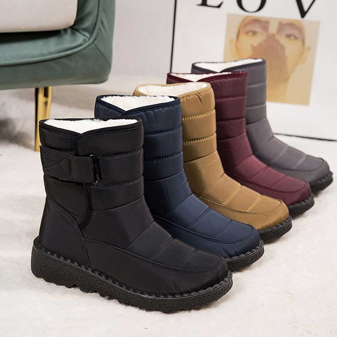 Sylveke | Damen Wasserdichte Winterstiefel Gefüttert - Burgundy - Image 2