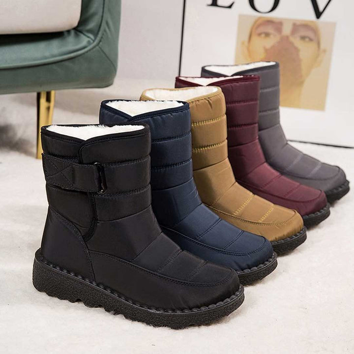 Sylveke | Damen Wasserdichte Winterstiefel Gefüttert - Burgundy - Image 2