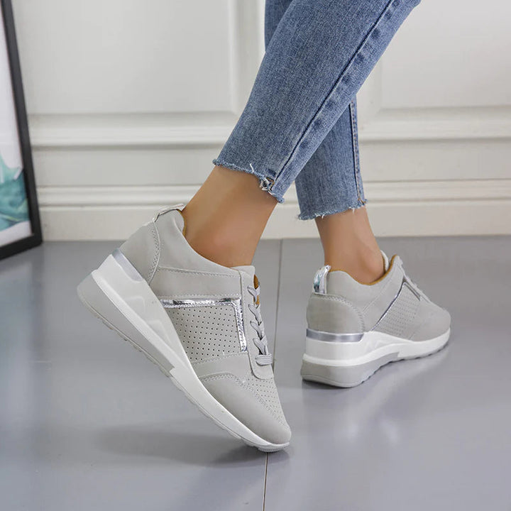 Tamara | Damen Komfort Sneaker mit Schnürung - Grey - Image 2