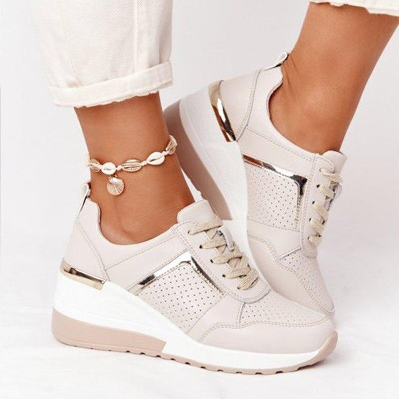 Tamara | Damen Komfort Sneaker mit Schnürung - Grey - Image 7