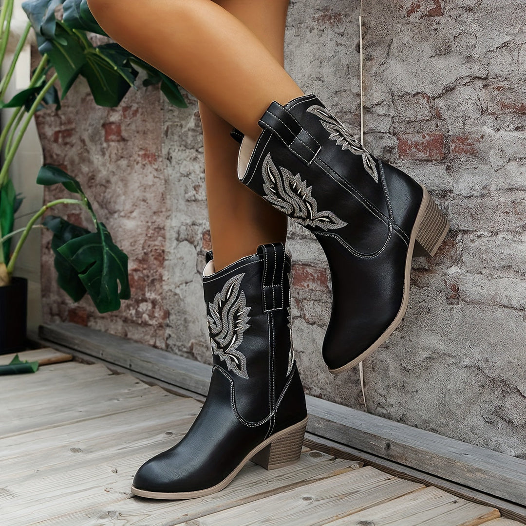 Tamsin | Damen Western Cowboystiefel Weite Wade - Camel - Image 6