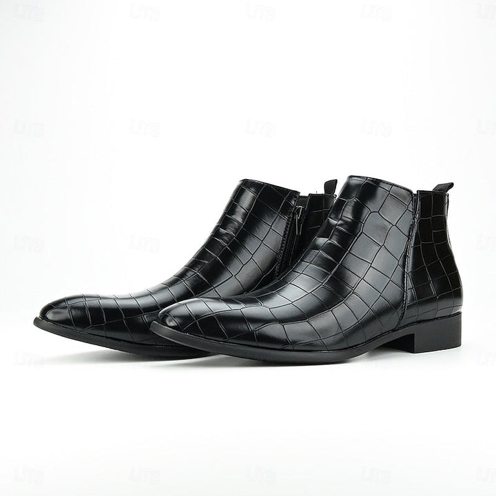 Valdemar | Herren Chelsea Boots Stiefelette Rot