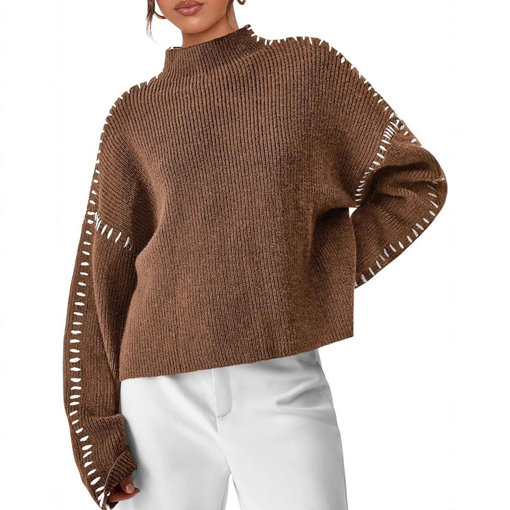 Thordea | Damen Oversize Strickpullover Schwarz - Black - Image 10