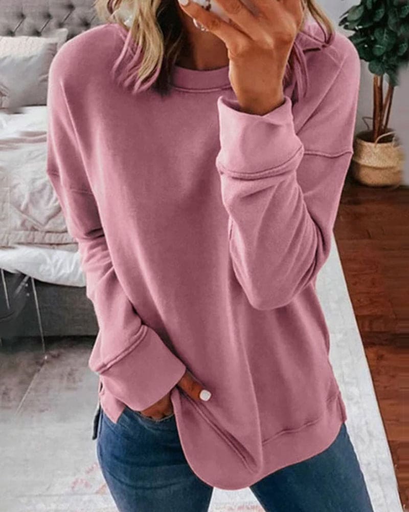 Thordena | Damen Pullover Relaxed Fit Sweater - Brown - Image 4