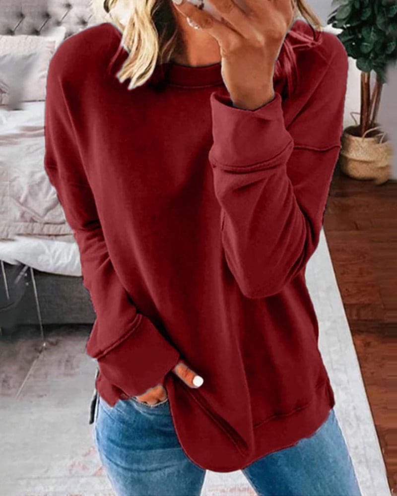 Thordena | Damen Pullover Relaxed Fit Sweater - Brown - Image 5