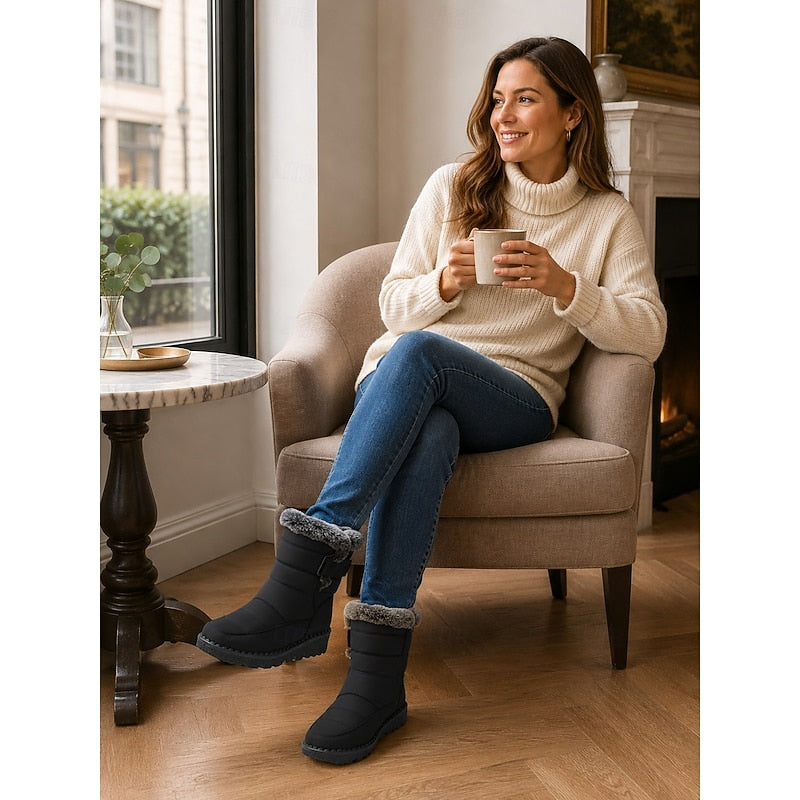 Thordike | Damen Winterstiefel Wasserdicht Gefüttert - Black - Image 12