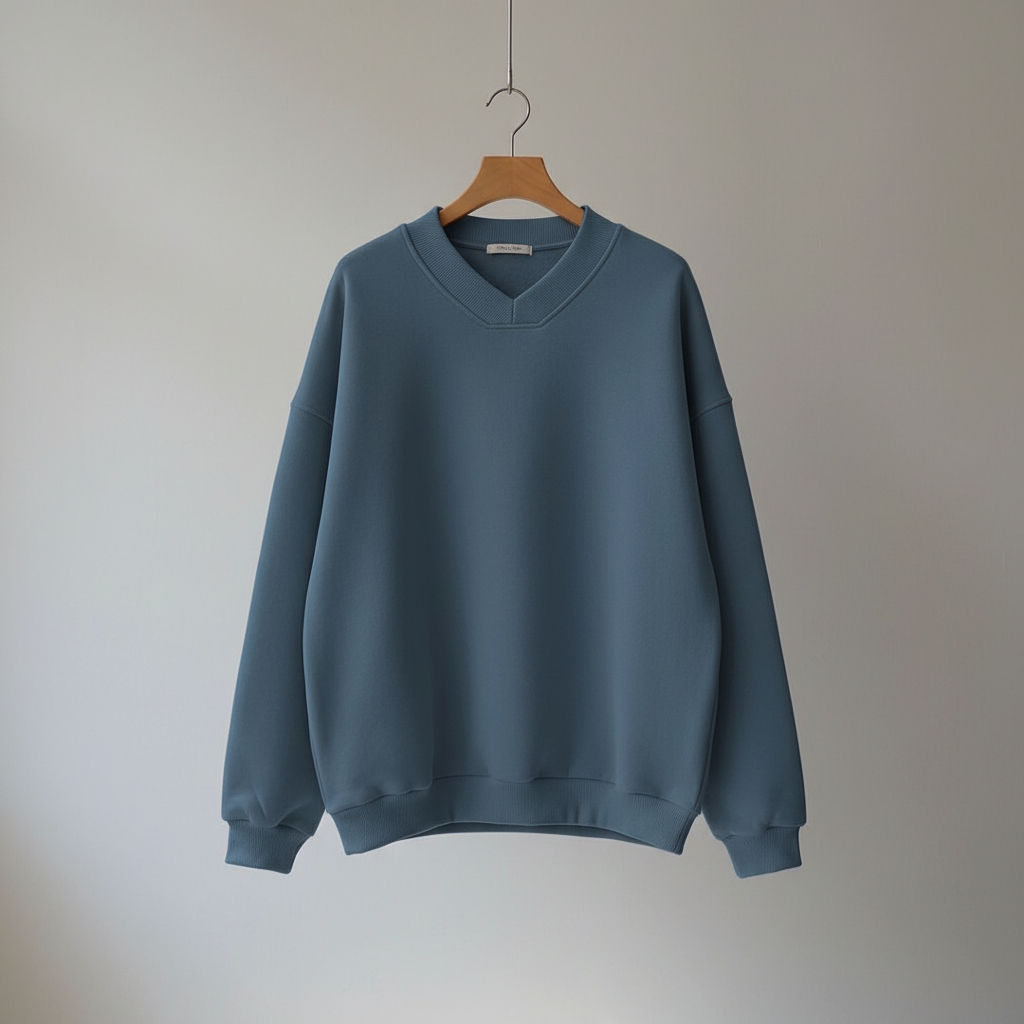Thordine | Damen Oversized Pullover V-Ausschnitt - Brown - Image 10