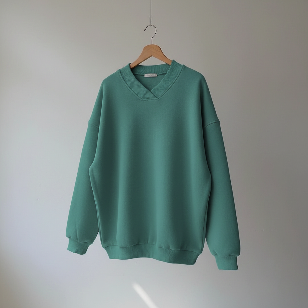 Thordine | Damen Oversized Pullover V-Ausschnitt - Brown - Image 8