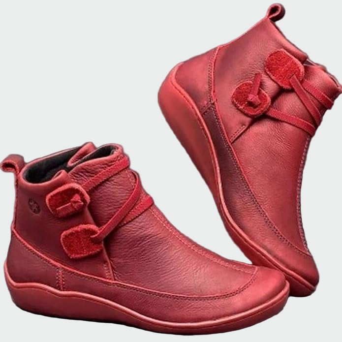 Thordine | Damen Stiefeletten Leder Knöchelboots - Brown - Image 2