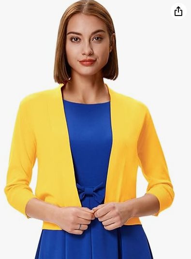 Thordis | Damen Strickjacke Offene Front 3/4 Arm - Black - Image 25