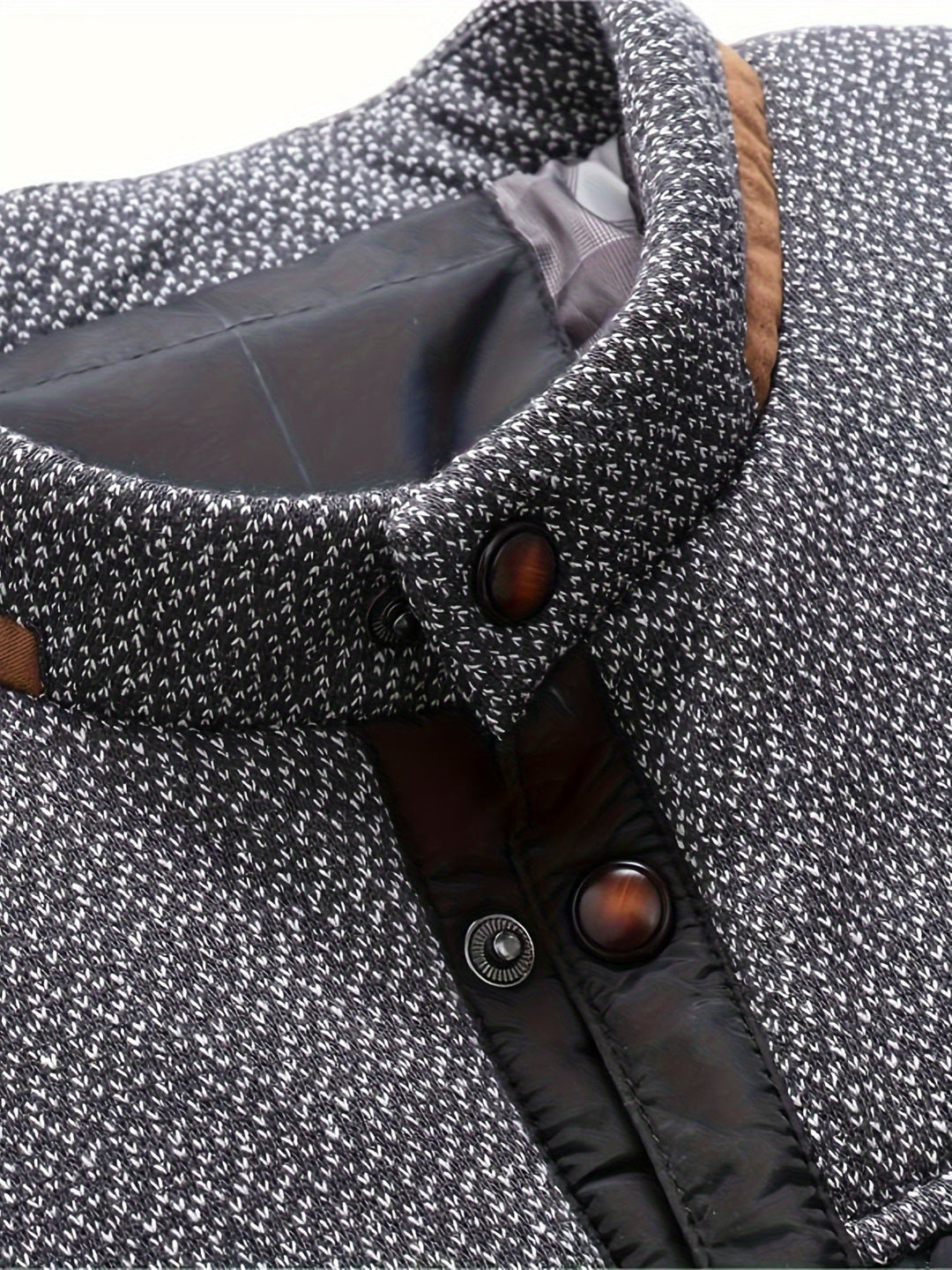 Thorvek | Herren Gesteppte Jacke mit Stehkragen - Olive Green - Image 10