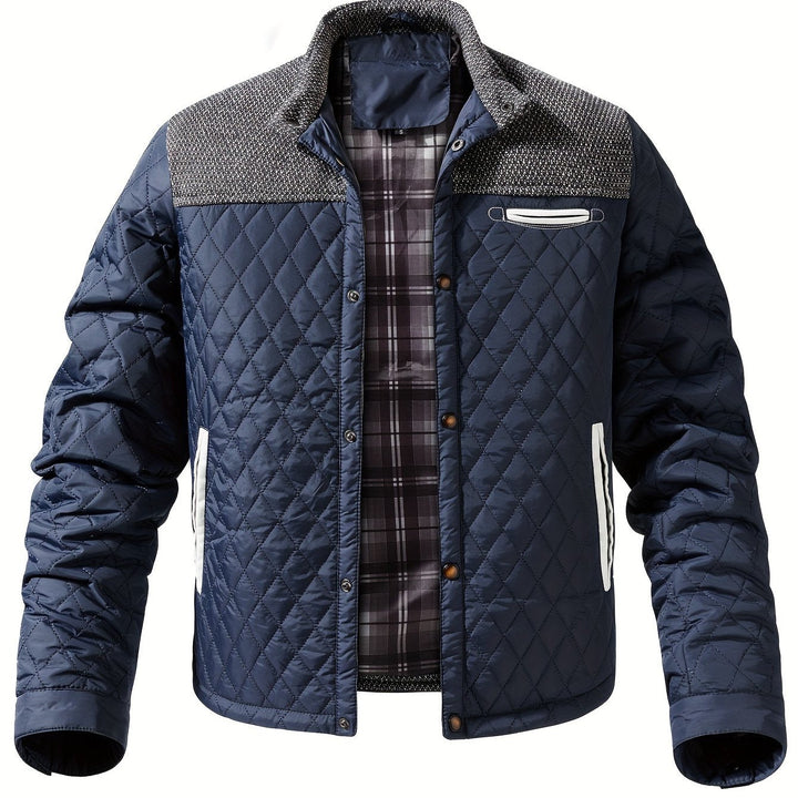 Thorvek | Herren Gesteppte Jacke mit Stehkragen - Olive Green - Image 18