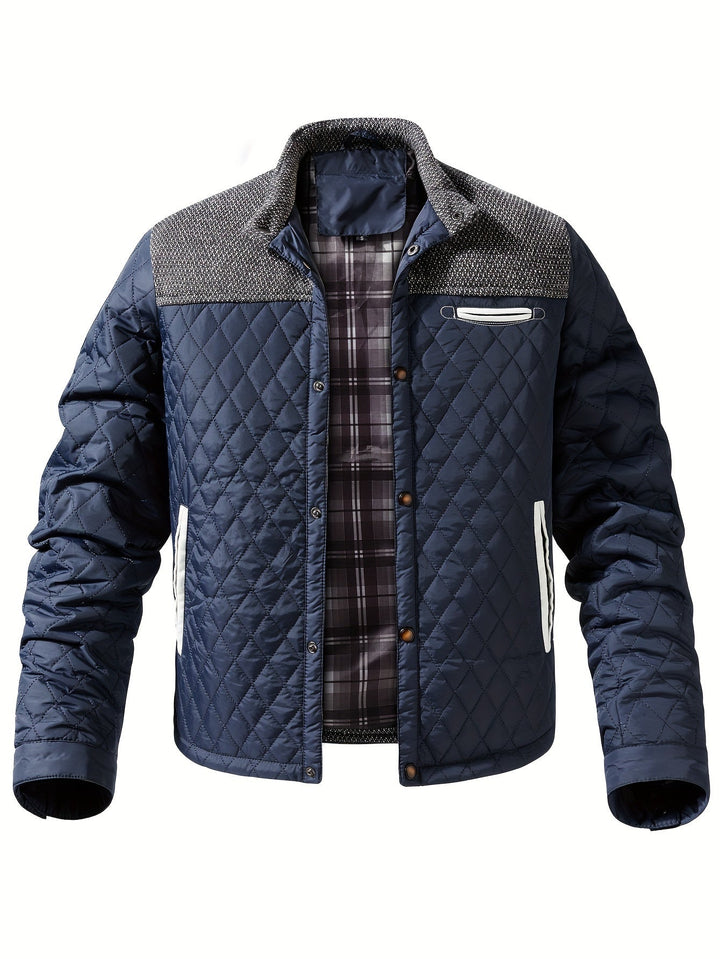 Thorvek | Herren Gesteppte Jacke mit Stehkragen - Olive Green - Image 19