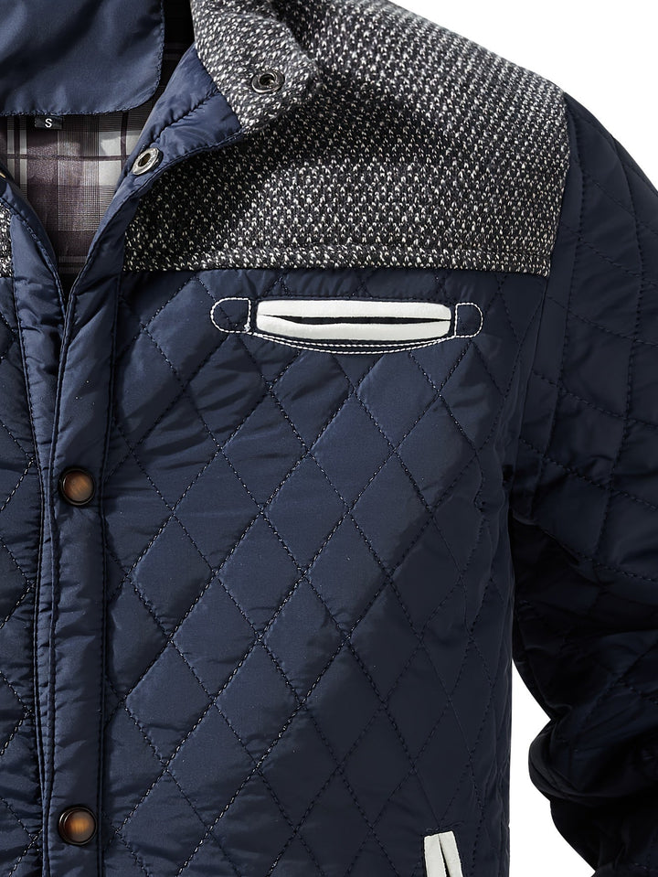Thorvek | Herren Gesteppte Jacke mit Stehkragen - Olive Green - Image 22