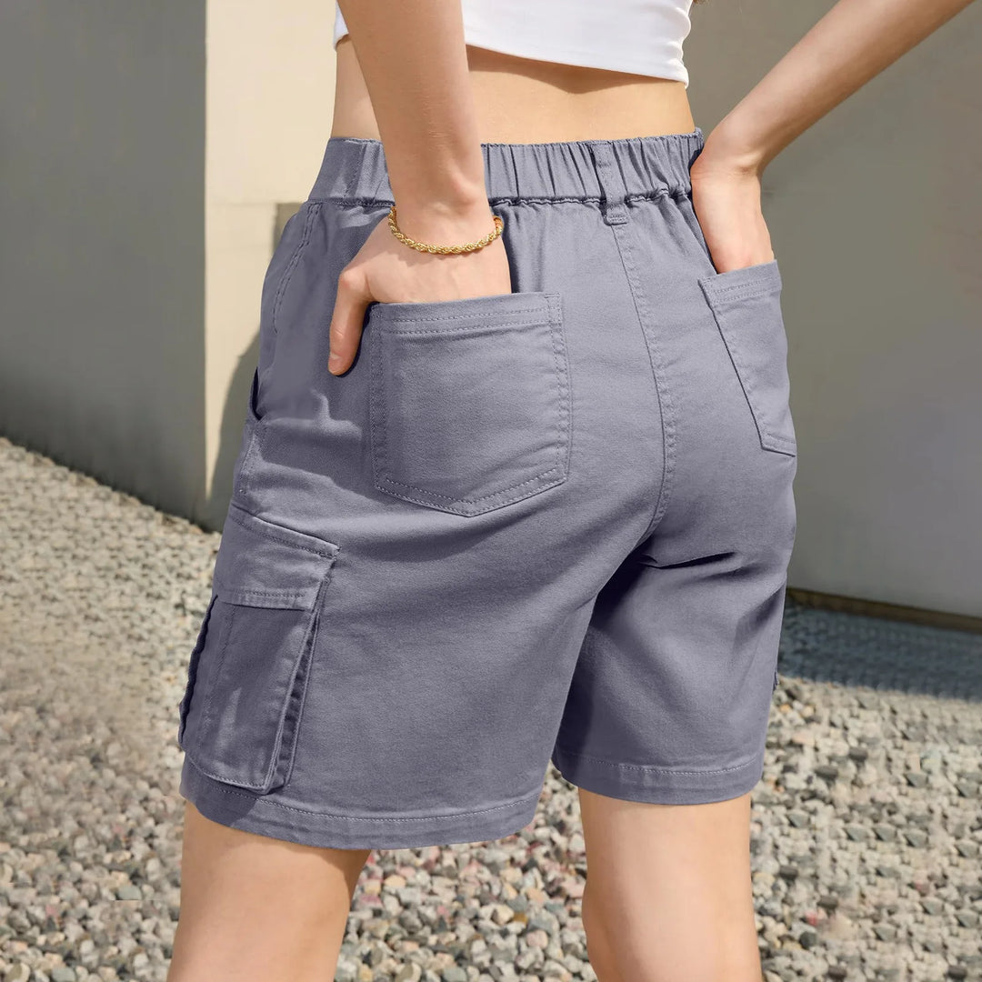 Tilda | Damen Cargo Shorts mit Cargotaschen Relaxed Fit - Blue - Image 3