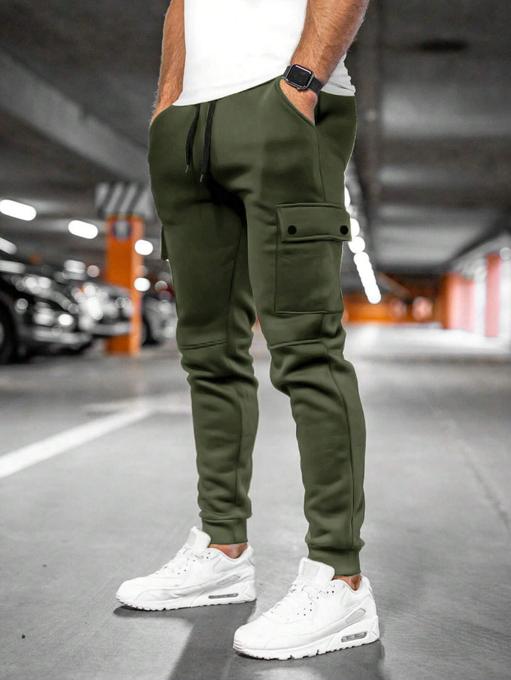 Max | Herren Cargo Jogginghose Slim Fit Trainingshose mit Taschen