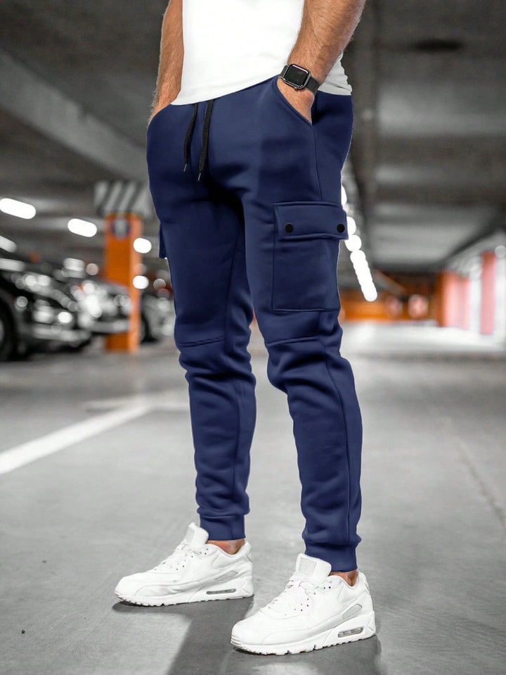 Max | Herren Cargo Jogginghose Slim Fit Trainingshose mit Taschen