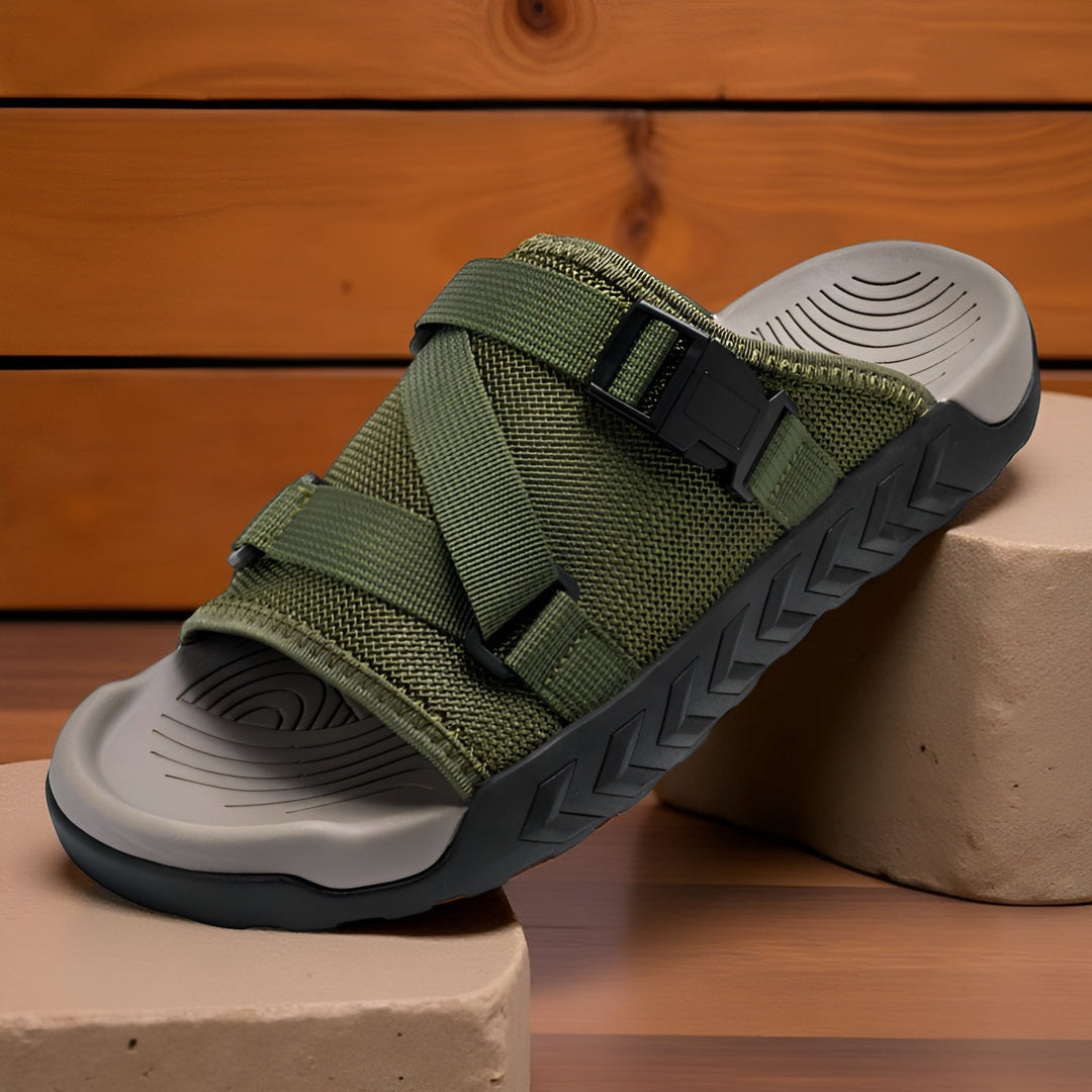 Torben | Herren Outdoor Sandalen mit Schnalle - Olive Green - Image 1
