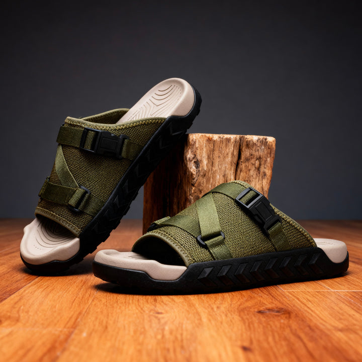 Torben | Herren Outdoor Sandalen mit Schnalle - Olive Green - Image 7