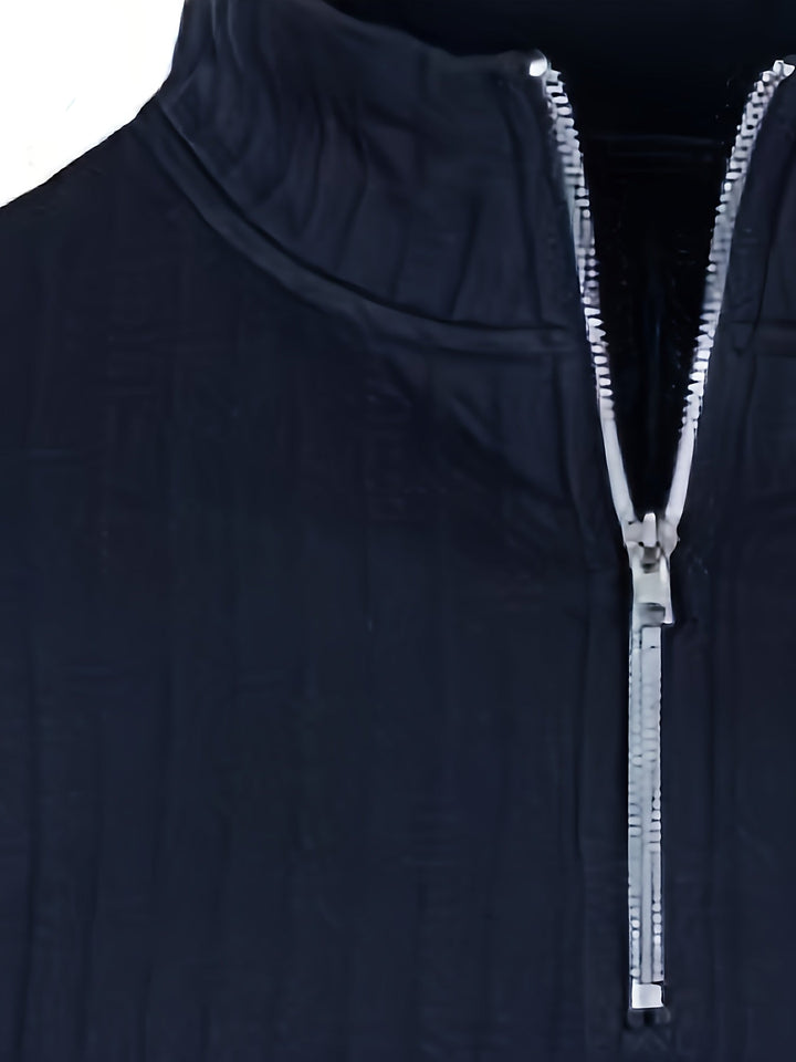 Torben | Herren Strickpullover mit Viertel-Reißverschluss - Navy - Image 5