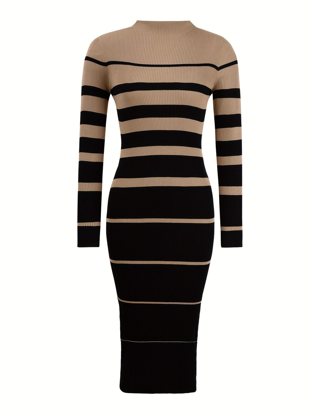 Tordis | Damen Strickkleid gestreift langarm - Image 6