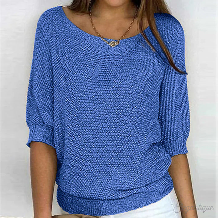 Ruby | Damen-Pullover mit V-Ausschnitt, kurzen Ärmeln, Übergangszeit
