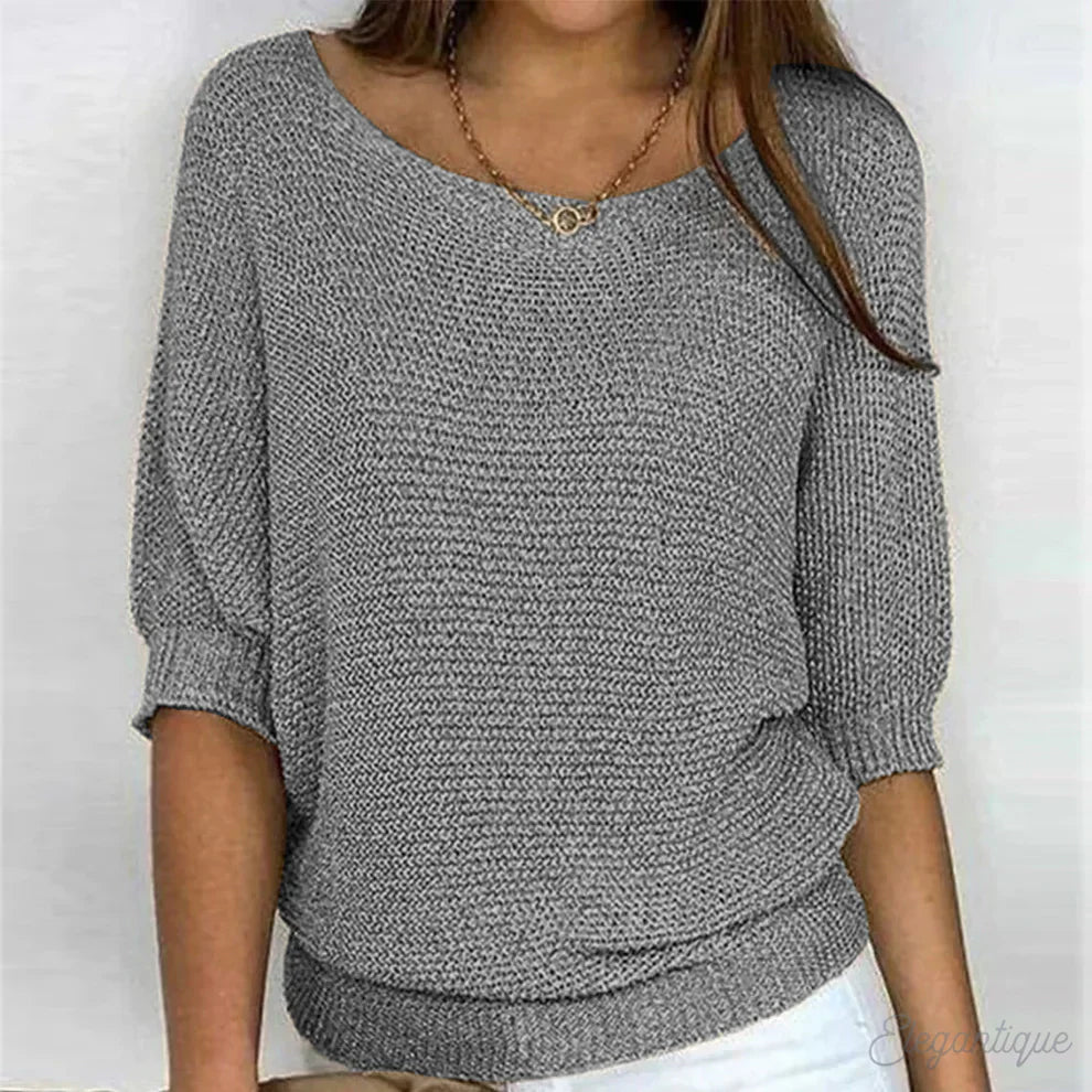 Ruby | Damen-Pullover mit V-Ausschnitt, kurzen Ärmeln, Übergangszeit