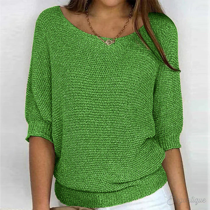 Ruby | Damen-Pullover mit V-Ausschnitt, kurzen Ärmeln, Übergangszeit