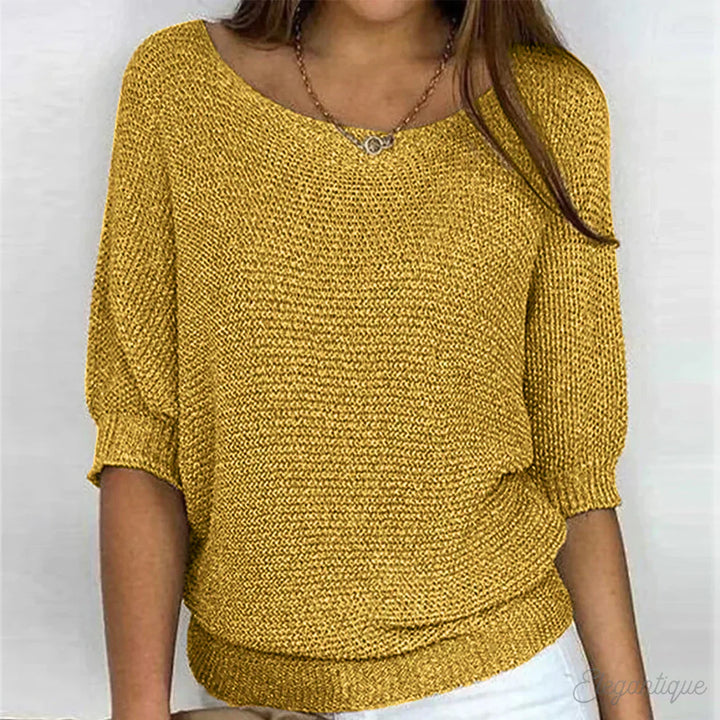 Ruby | Damen-Pullover mit V-Ausschnitt, kurzen Ärmeln, Übergangszeit