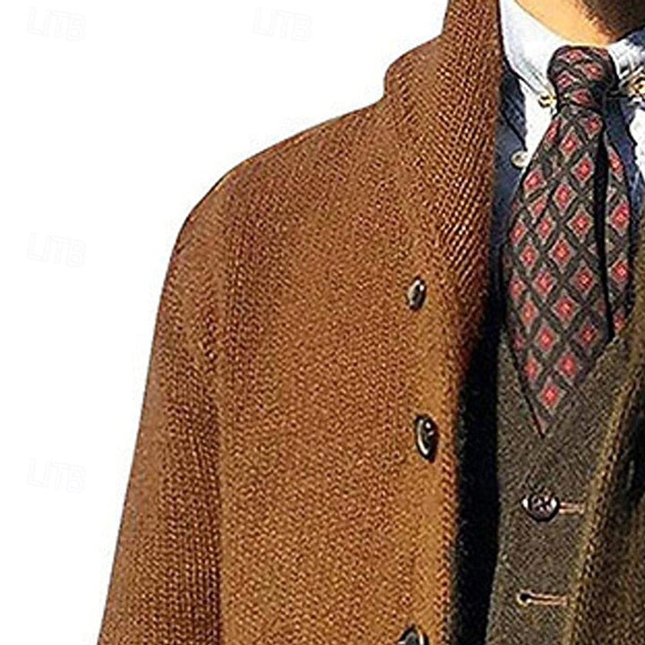 Ulfbert | Herren Strickjacke Colour-Block Cardigan - Image 6