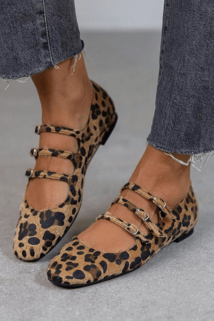 Ulfrike | Damen Loafer Leopardenmuster Flach - Leopard - Image 1