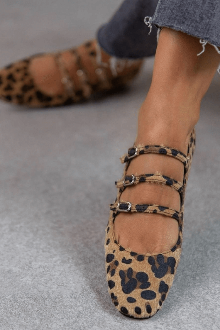 Ulfrike | Damen Loafer Leopardenmuster Flach - Leopard - Image 2
