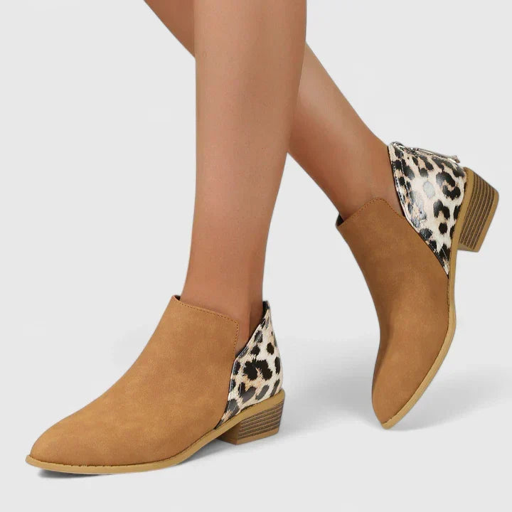 Valdora | Damen Stiefeletten Leopardenmuster Blockabsatz - Image 6