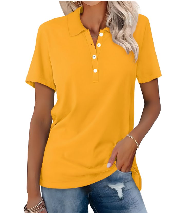Valeria | Damen Kurzarm Poloshirt Grau - Grey - Image 14